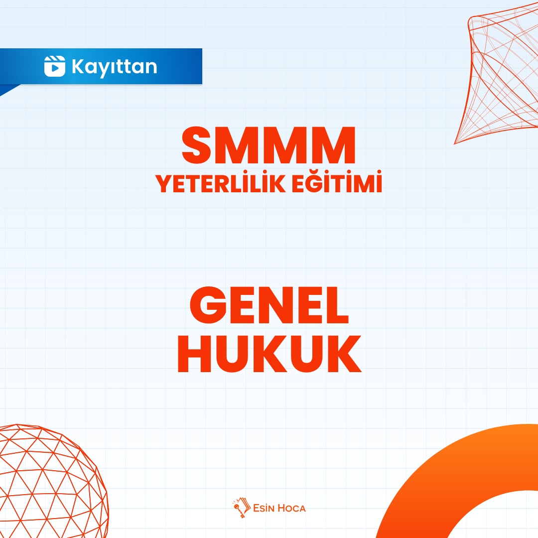 2026/3 SMMMM Yeterlilik Kayıttan Genel Hukuk