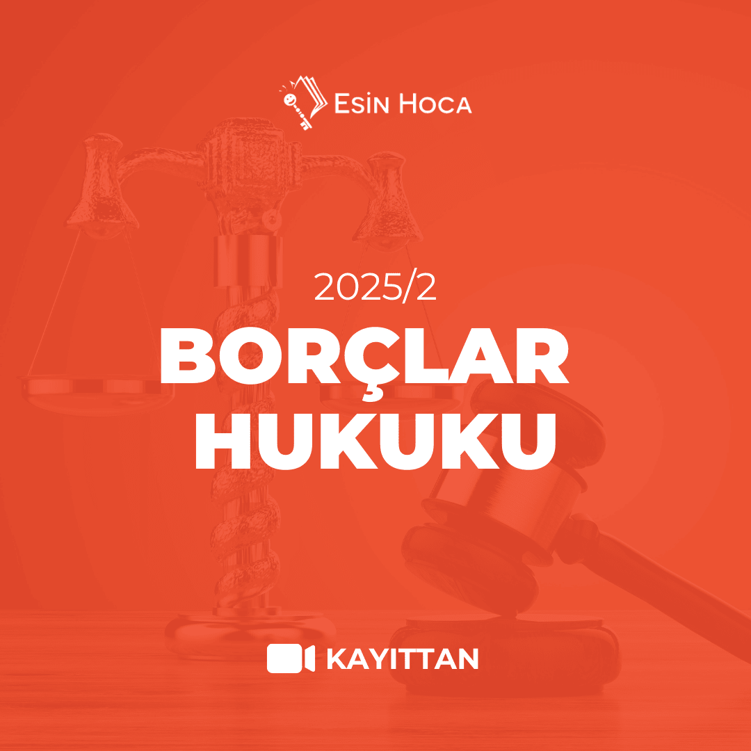 2025/2 SGS Kayıttan Borçlar Hukuku