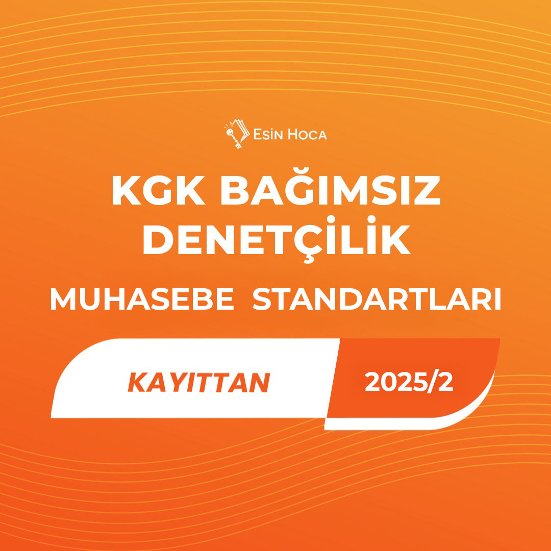 2025/2 KGK Bağımsız Denetçilik Kayıttan Muhasebe Standartları