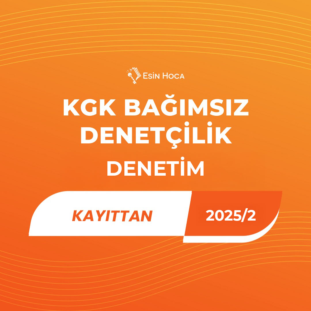 2025/2 KGK Bağımsız Denetçilik Kayıttan Denetim